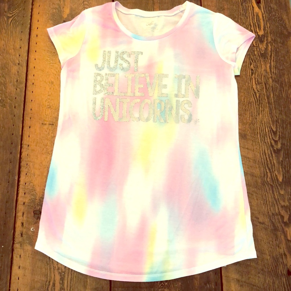 Justice unicorn sparkle top